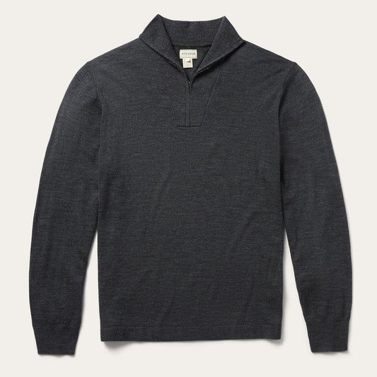 Stetson Elbow Patch Knit Sweater in Grey - Stetson