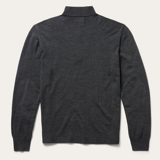 Stetson Elbow Patch Knit Sweater in Grey