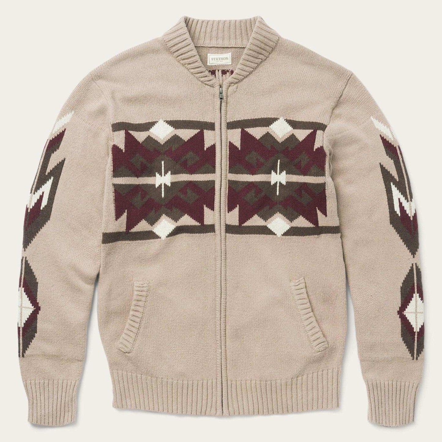 Stetson Brown Gray Aztec Cardigan - Stetson - Flyclothing LLC