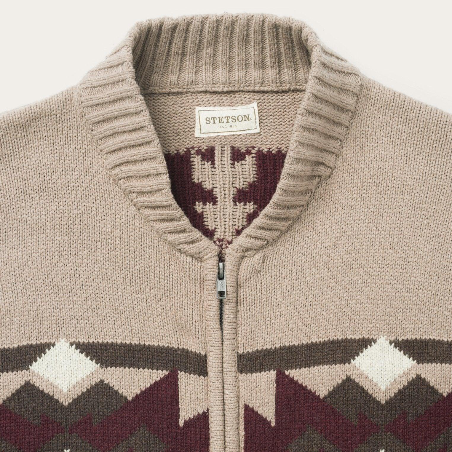 Stetson Brown Gray Aztec Cardigan - Flyclothing LLC