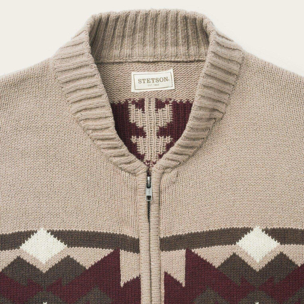 Stetson Brown Gray Aztec Cardigan - Stetson - Flyclothing LLC