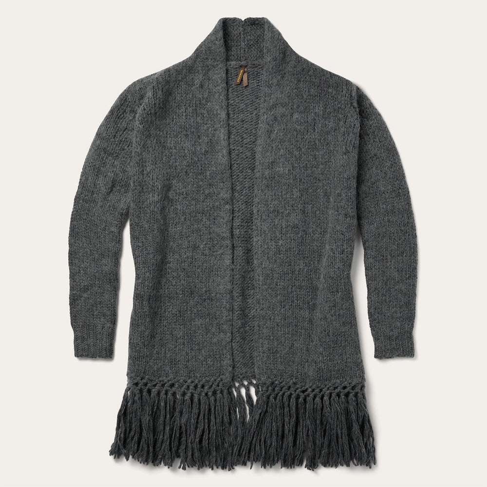 Stetson Charcoal Fringed Cardigan - Stetson