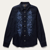 Stetson Embroidered Dark Denim Snap Front Blouse - Stetson