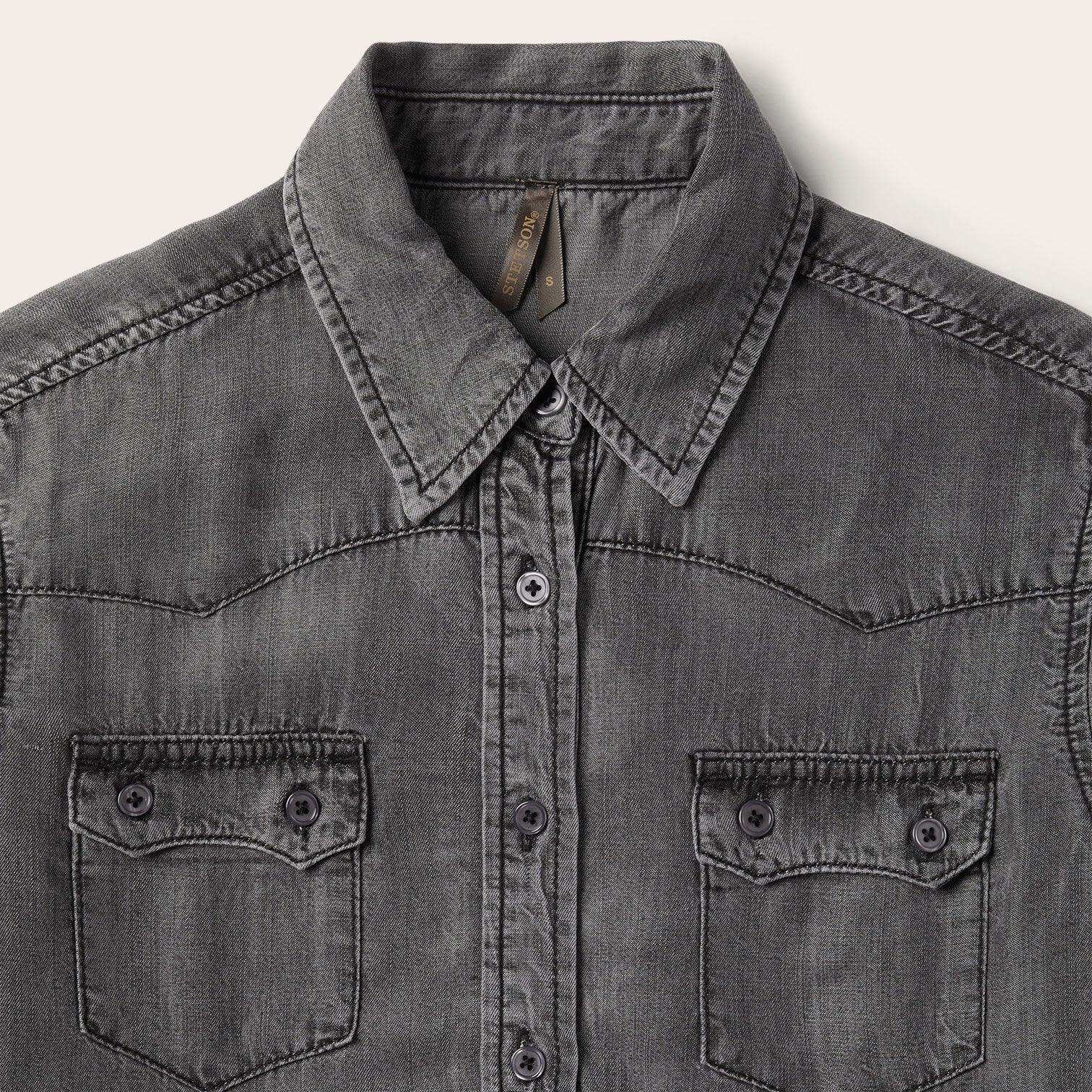 Stetson Boyfriend Fit Button Denim Tencel Blouse - Stetson - Flyclothing LLC