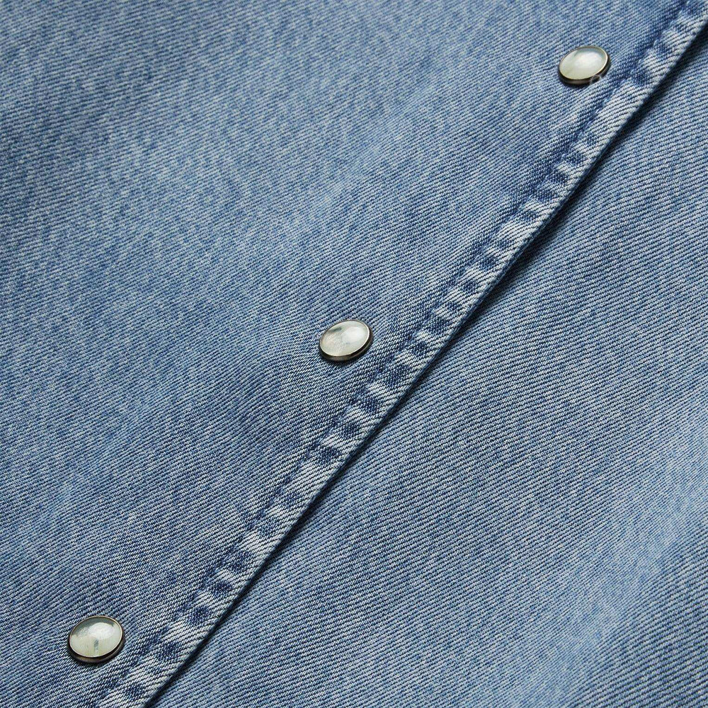 Stetson Lyocell Denim Snap Front Blouse - Stetson - Flyclothing LLC