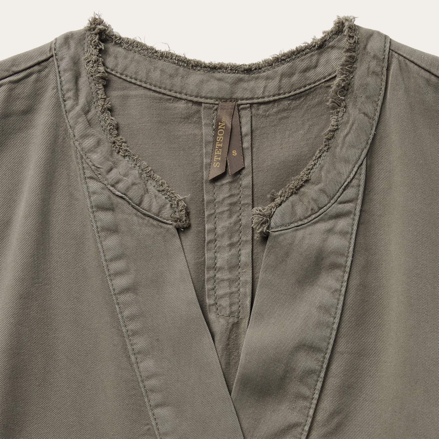 Stetson Olive Lyocell Twill Peasant Top - Stetson - Flyclothing LLC