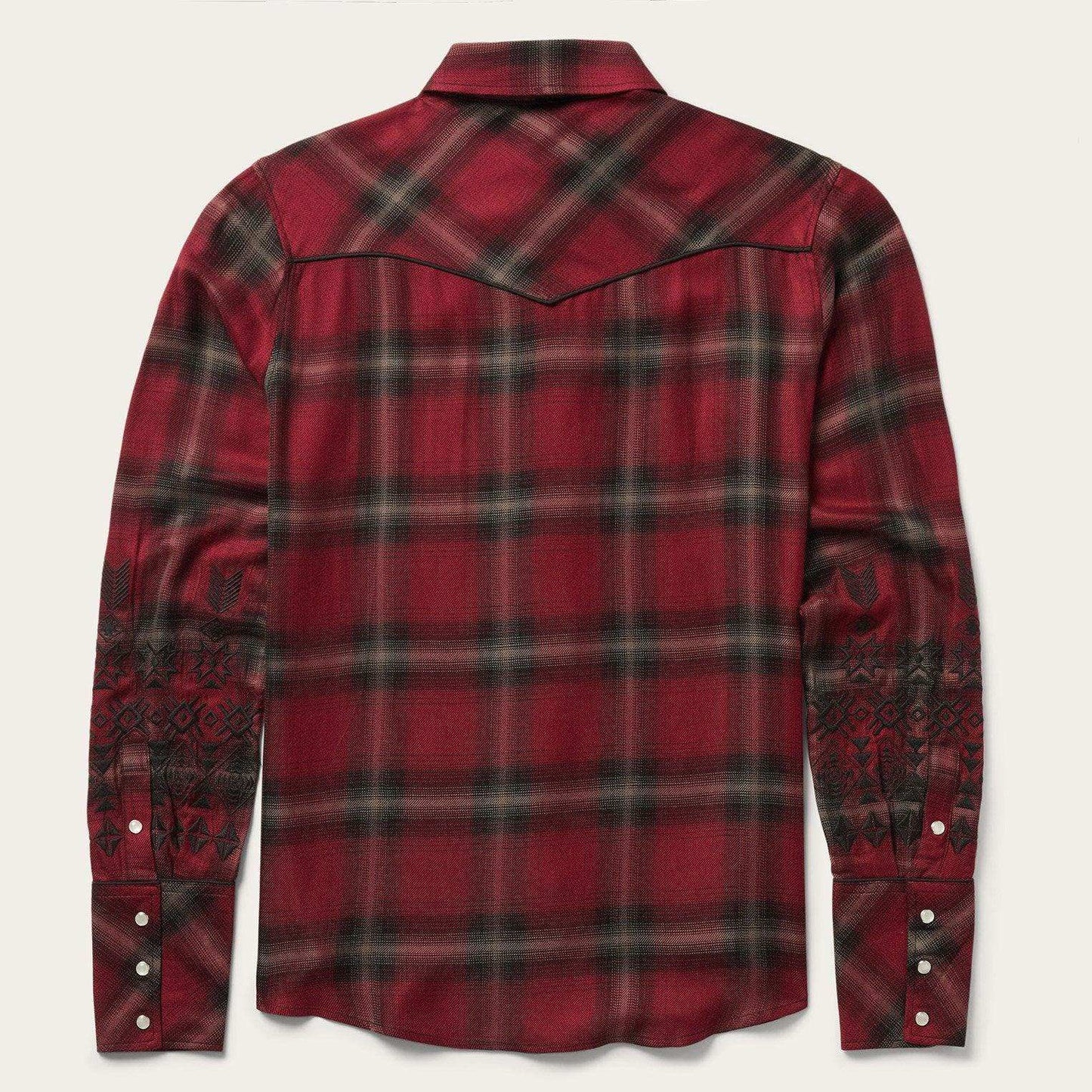 Stetson Western Plaid Wine Blouse - Stetson - Flyclothing LLC