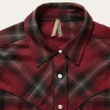 Stetson Western Plaid Wine Blouse - Stetson - Flyclothing LLC