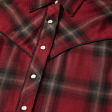 Stetson Western Plaid Wine Blouse - Stetson - Flyclothing LLC