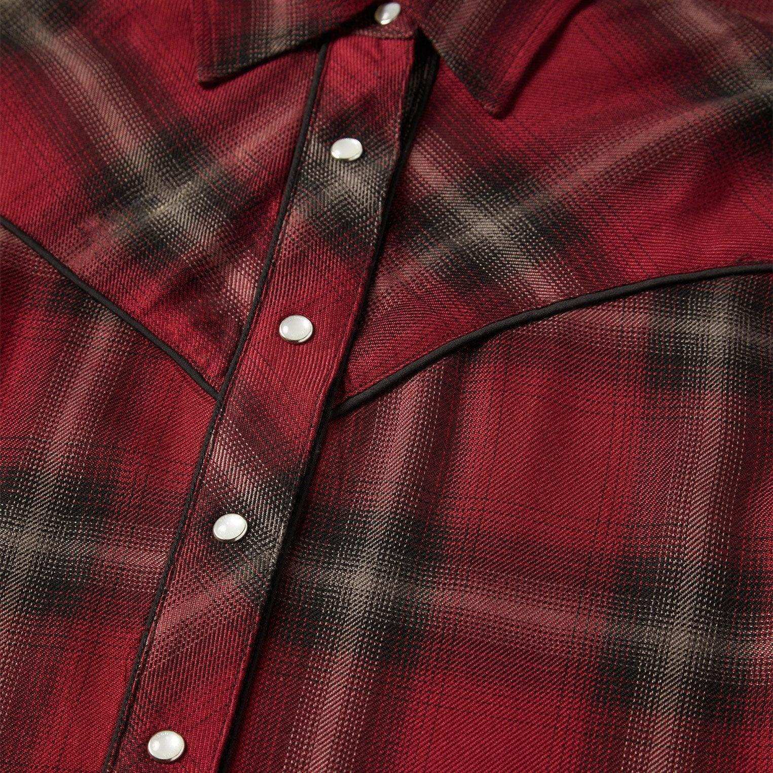 Stetson Western Plaid Wine Blouse - Stetson - Flyclothing LLC