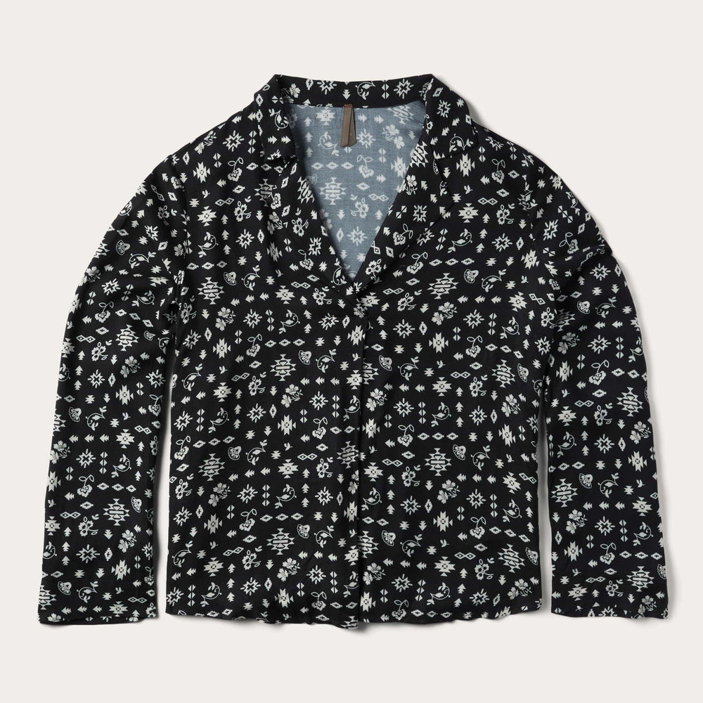 Stetson Southwestern Ditzy Print Rayon Twill Blouse - Stetson