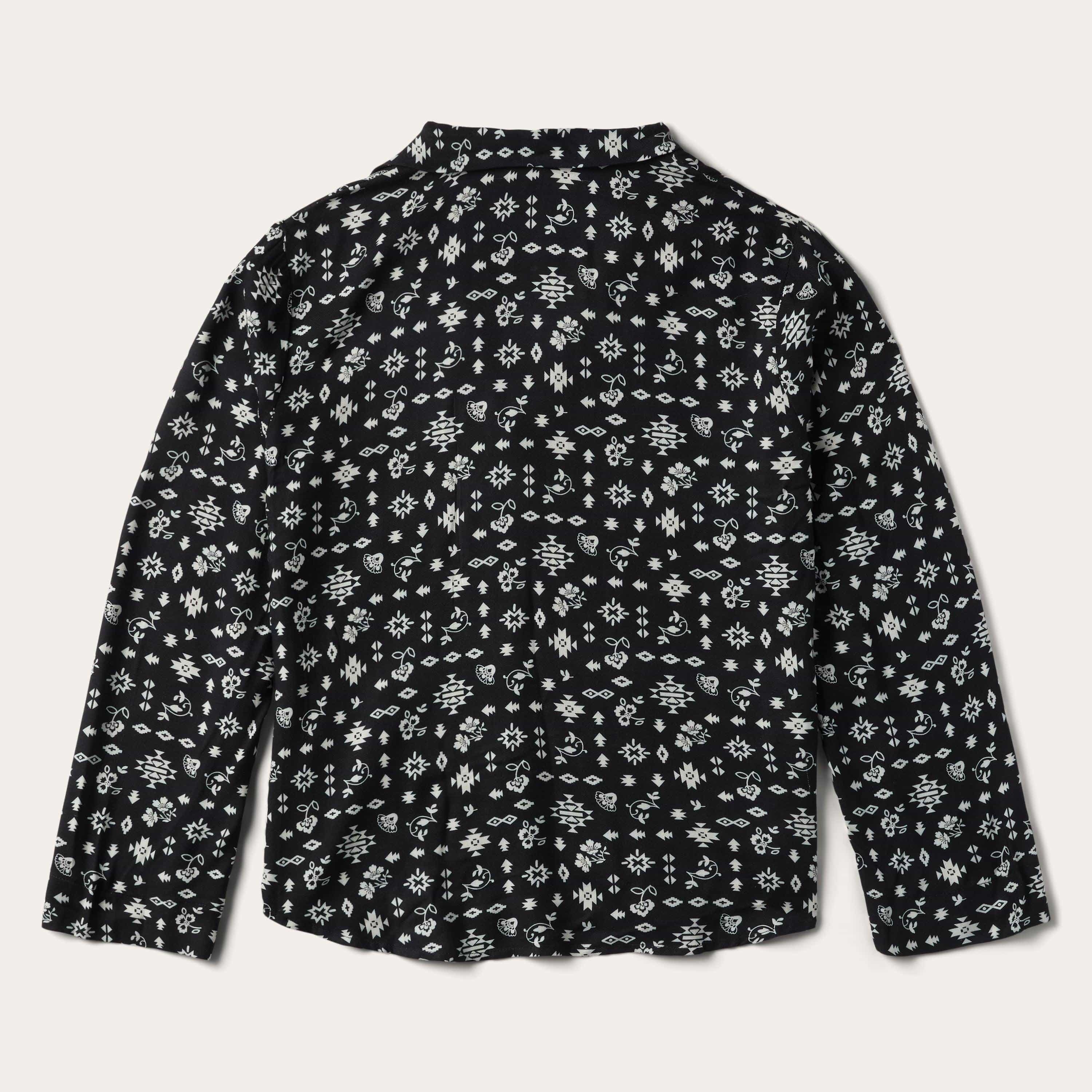Stetson Southwestern Ditzy Print Rayon Twill Blouse
