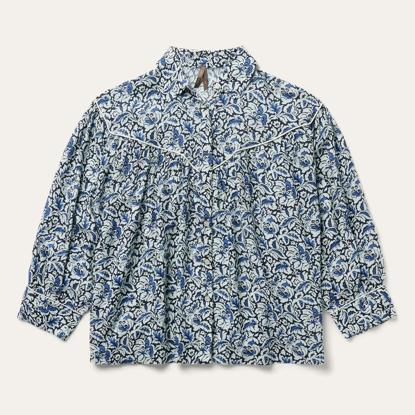 Stetson Indigo Tapestry Print Blouse - Stetson - Flyclothing LLC