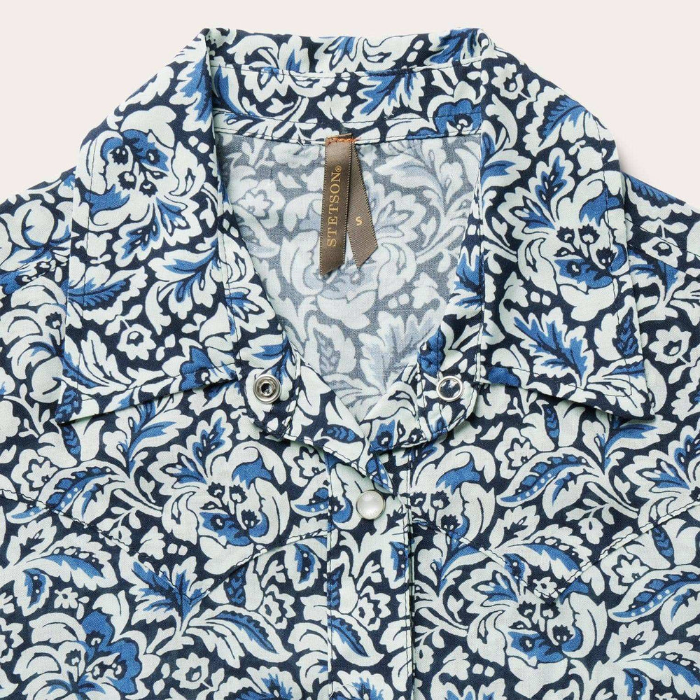 Stetson Indigo Tapestry Print Shirt - Stetson - Flyclothing LLC