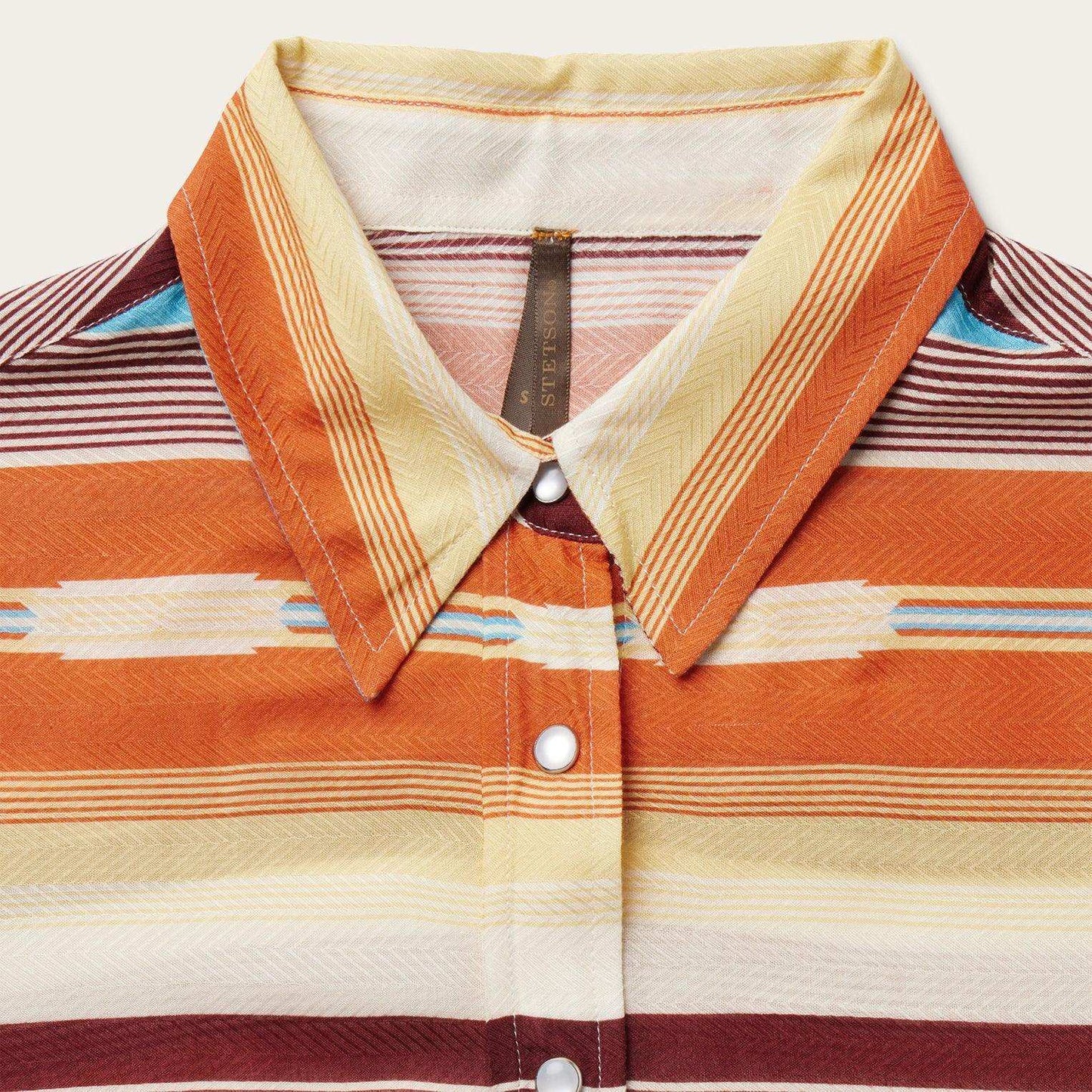 Stetson Sunset Serape Print Rayon Herringbone Western Shirt - Stetson - Flyclothing LLC