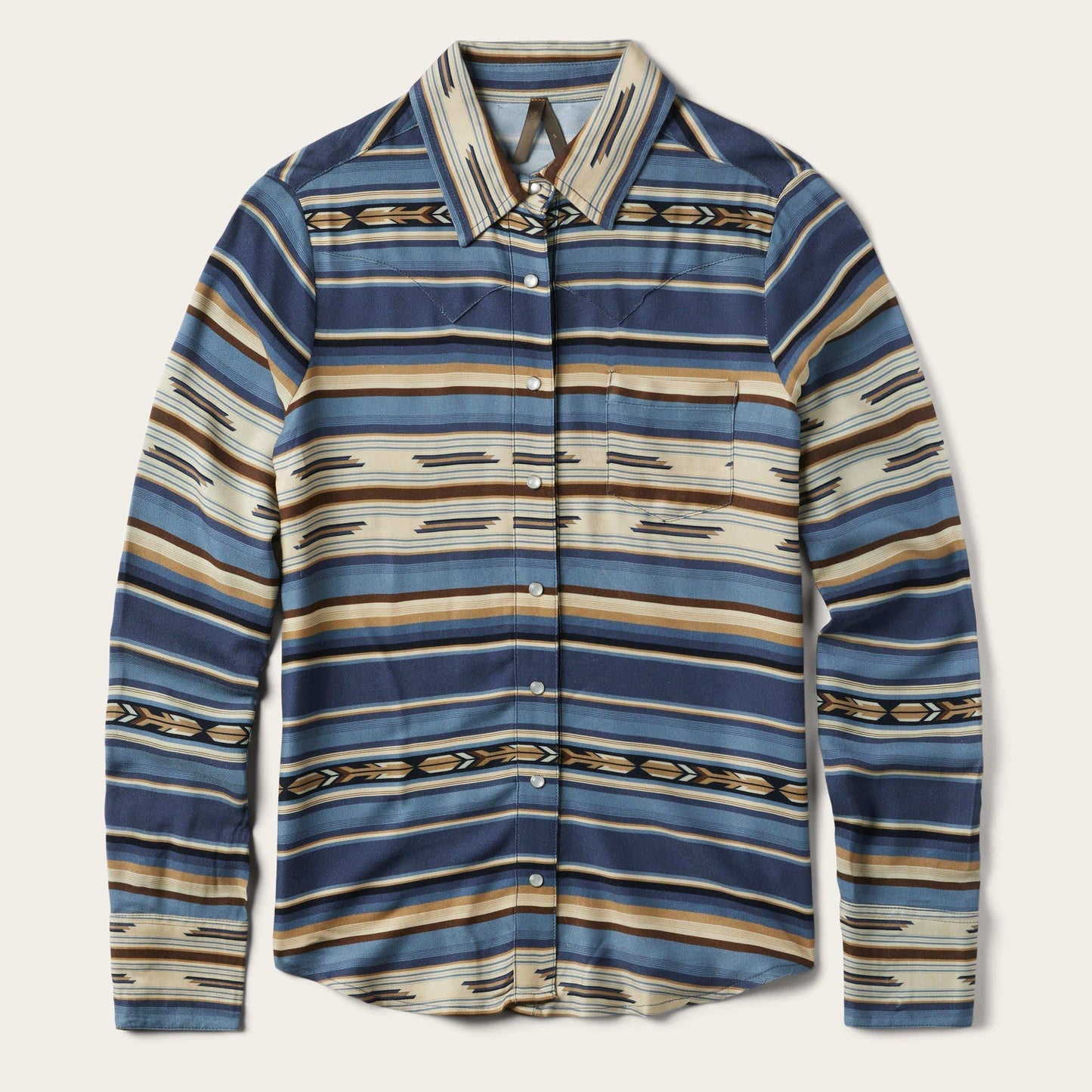 Stetson Indigo Serape Print Rayon Twill Blouse - Stetson - Flyclothing LLC