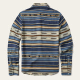 Stetson Indigo Serape Print Rayon Twill Blouse - Stetson