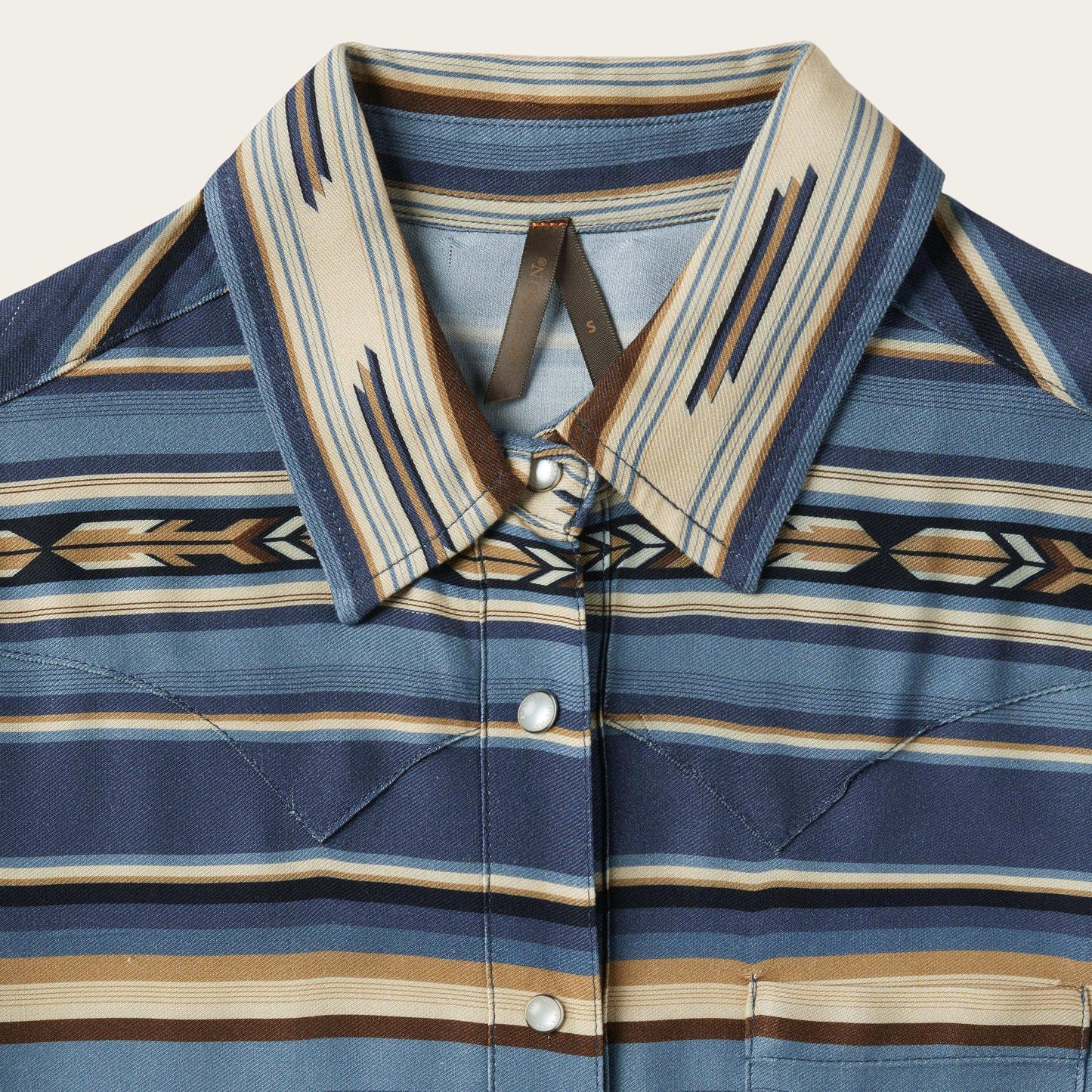Stetson Indigo Serape Print Rayon Twill Blouse - Stetson - Flyclothing LLC