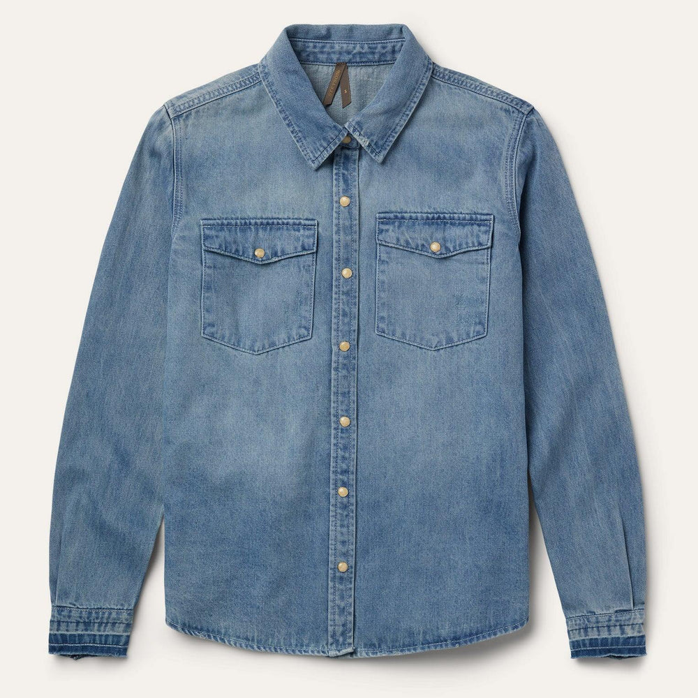 Stetson Loose Fit Denim Snap-Front Shirt - Stetson