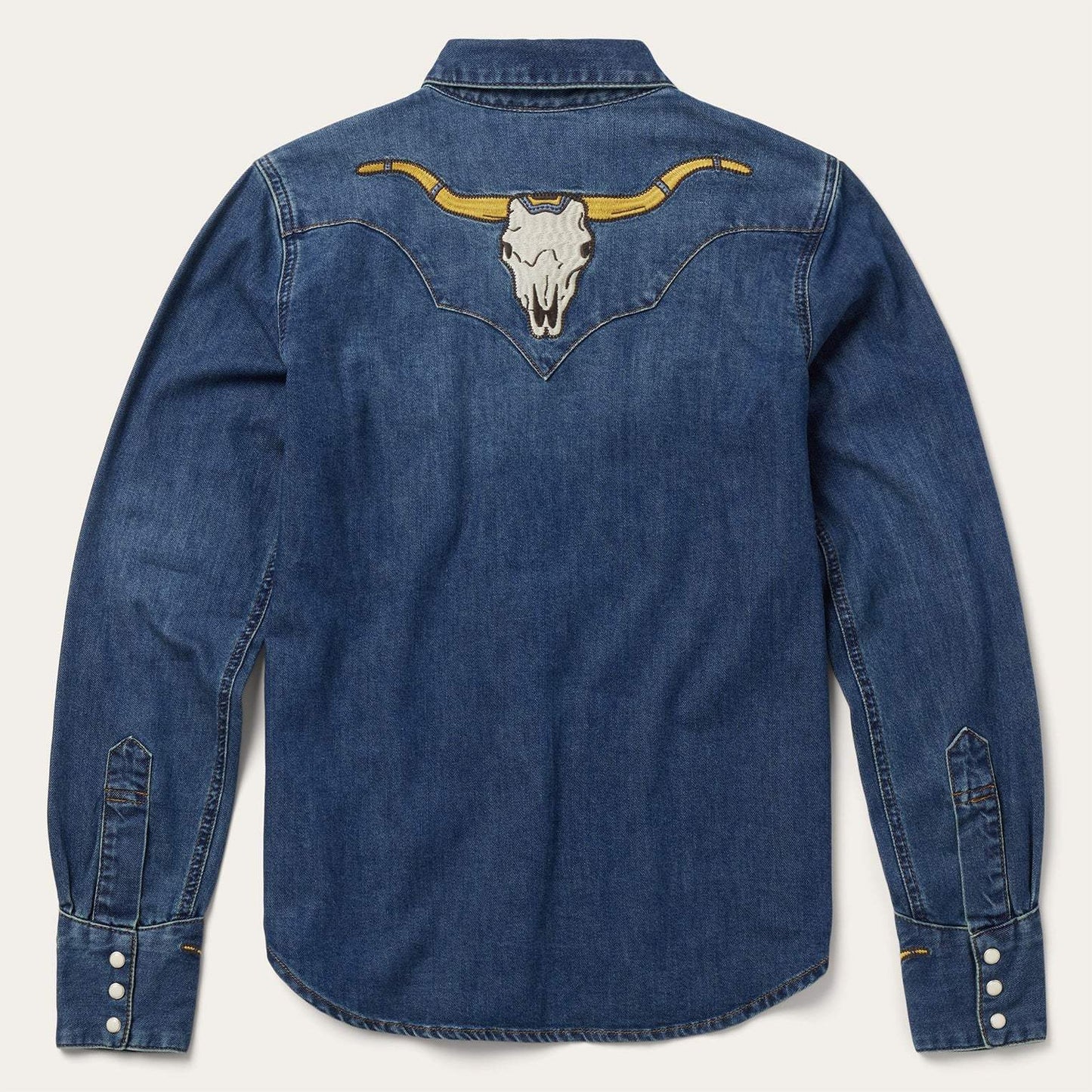 Stetson Embroidered Dark Denim Western Shirt - Stetson - Flyclothing LLC