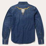 Stetson Embroidered Dark Denim Western Shirt - Stetson - Flyclothing LLC