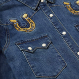 Stetson Embroidered Dark Denim Western Shirt - Stetson - Flyclothing LLC