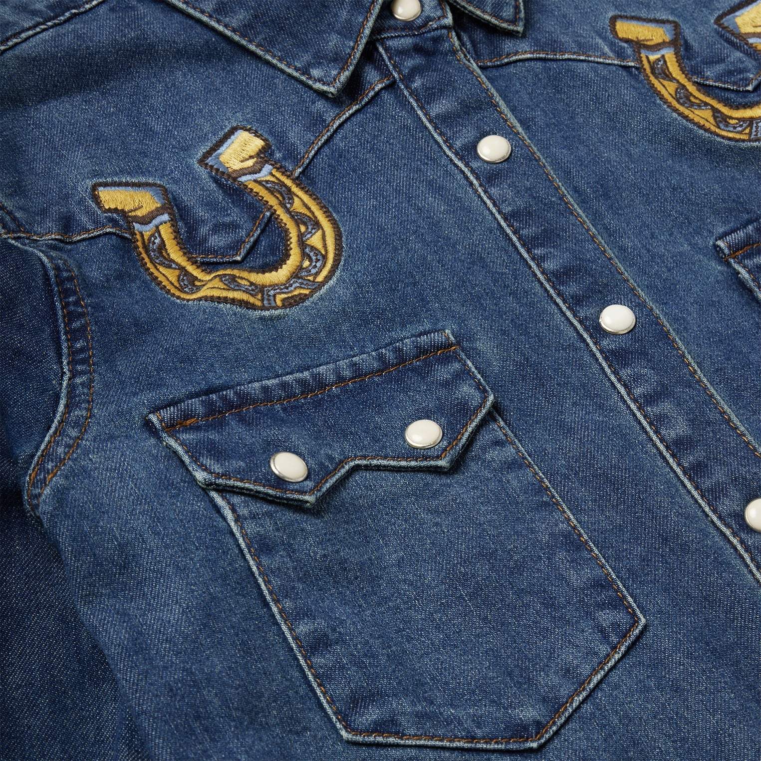 Stetson Embroidered Dark Denim Western Shirt - Stetson - Flyclothing LLC