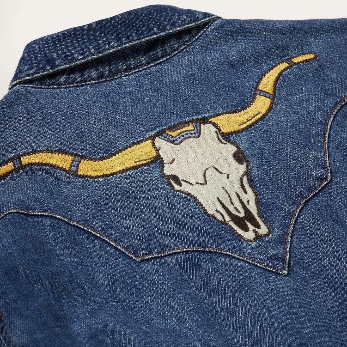 Stetson Embroidered Dark Denim Western Shirt - Stetson - Flyclothing LLC