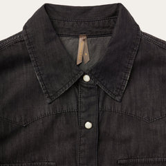 Stetson Embroidered Black Denim Shirt - Flyclothing LLC