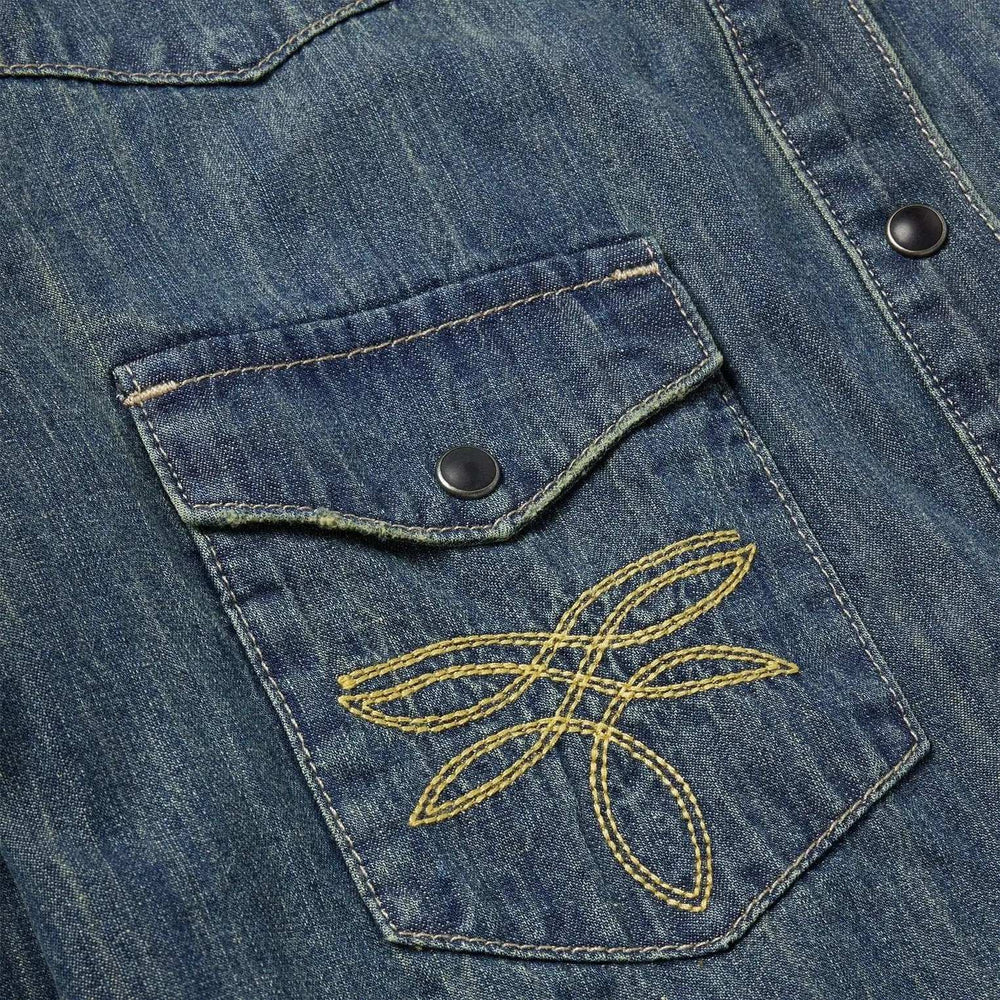Stetson Dirty Denim Boyfriend Fit Shirt - Stetson - Flyclothing LLC