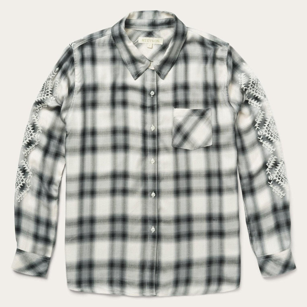 Stetson Smokey Ombre Plaid Rayon Twill Shirt - Stetson