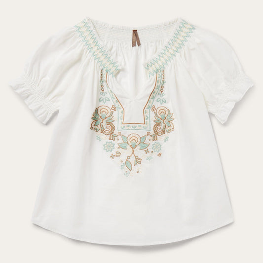 Stetson Cotton Voile Peasant Blouse