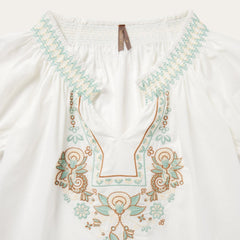 Stetson Cotton Voile Peasant Blouse - Flyclothing LLC