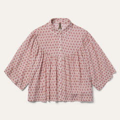 Stetson Short-Sleeved Cottage Floral Blouse