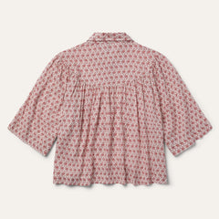 Stetson Short-Sleeved Cottage Floral Blouse