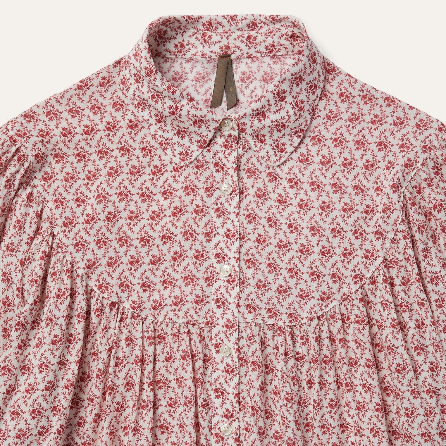 Stetson Short-Sleeved Cottage Floral Blouse