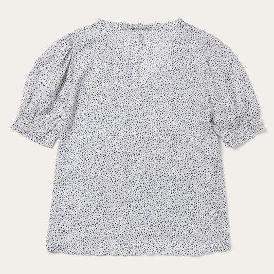 Stetson Stars Print Peasant Blouse - Flyclothing LLC