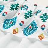 Stetson Bright Schiffli Embroidered White Cotton Lawn Top - Stetson - Flyclothing LLC