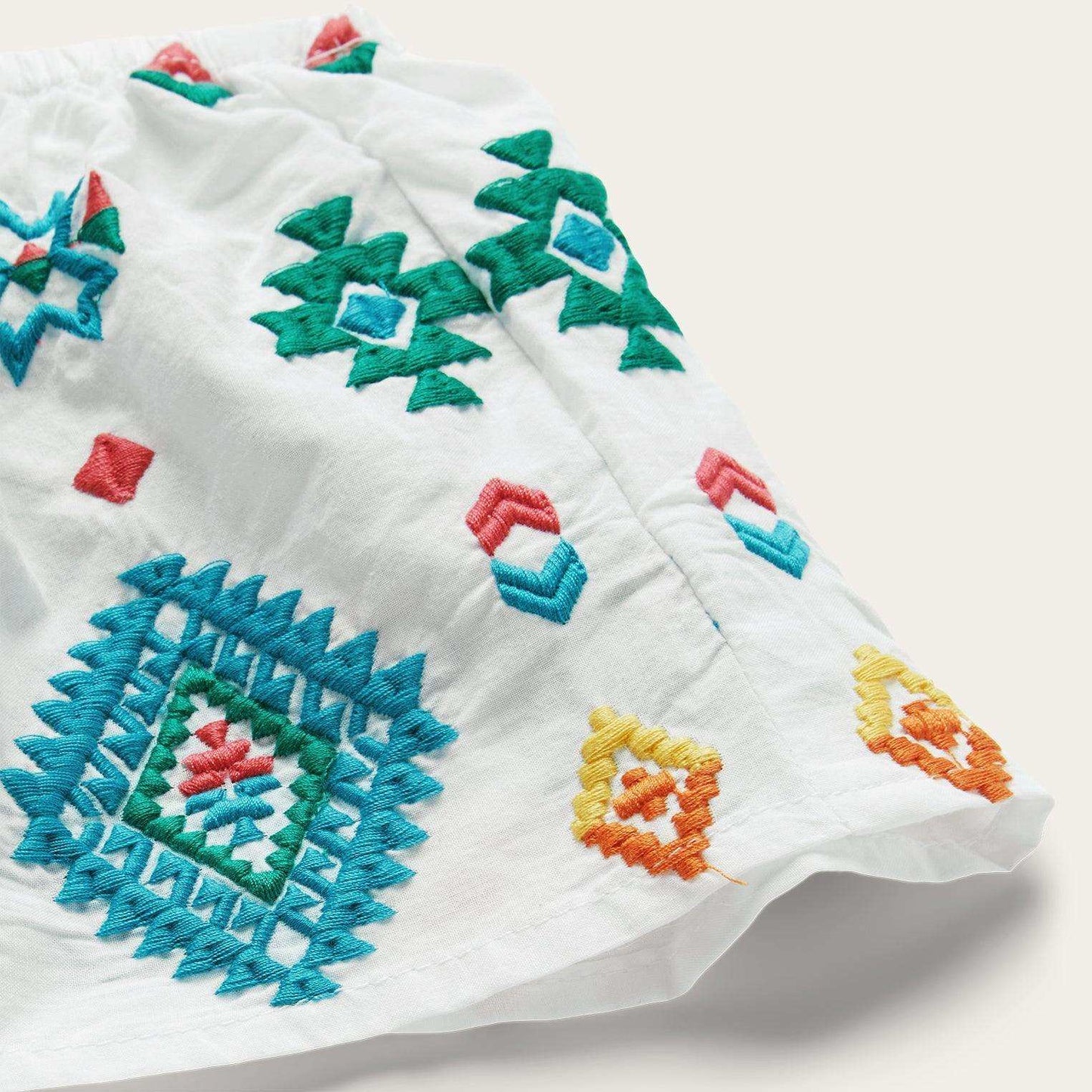 Stetson Bright Schiffli Embroidered White Cotton Lawn Top - Stetson - Flyclothing LLC