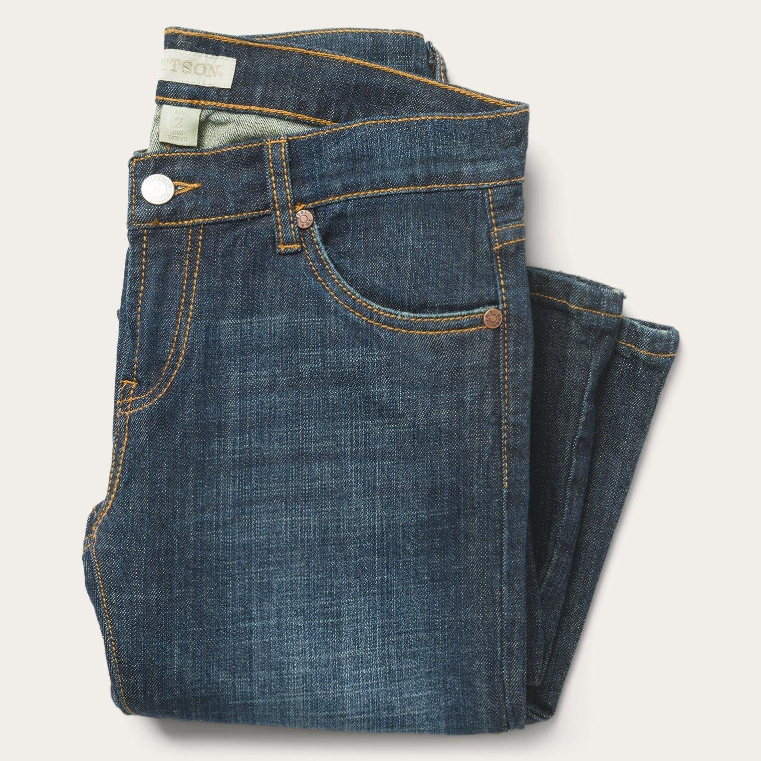 Stetson 816 Classic Boot Cut Jeans In Dark Wash - Flyclothing LLC