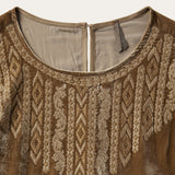 Stetson Khaki Velvet Babydoll Dress - Stetson