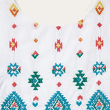 Stetson Bright Schiffli Embroidered White Cotton Lawn Dress - Stetson