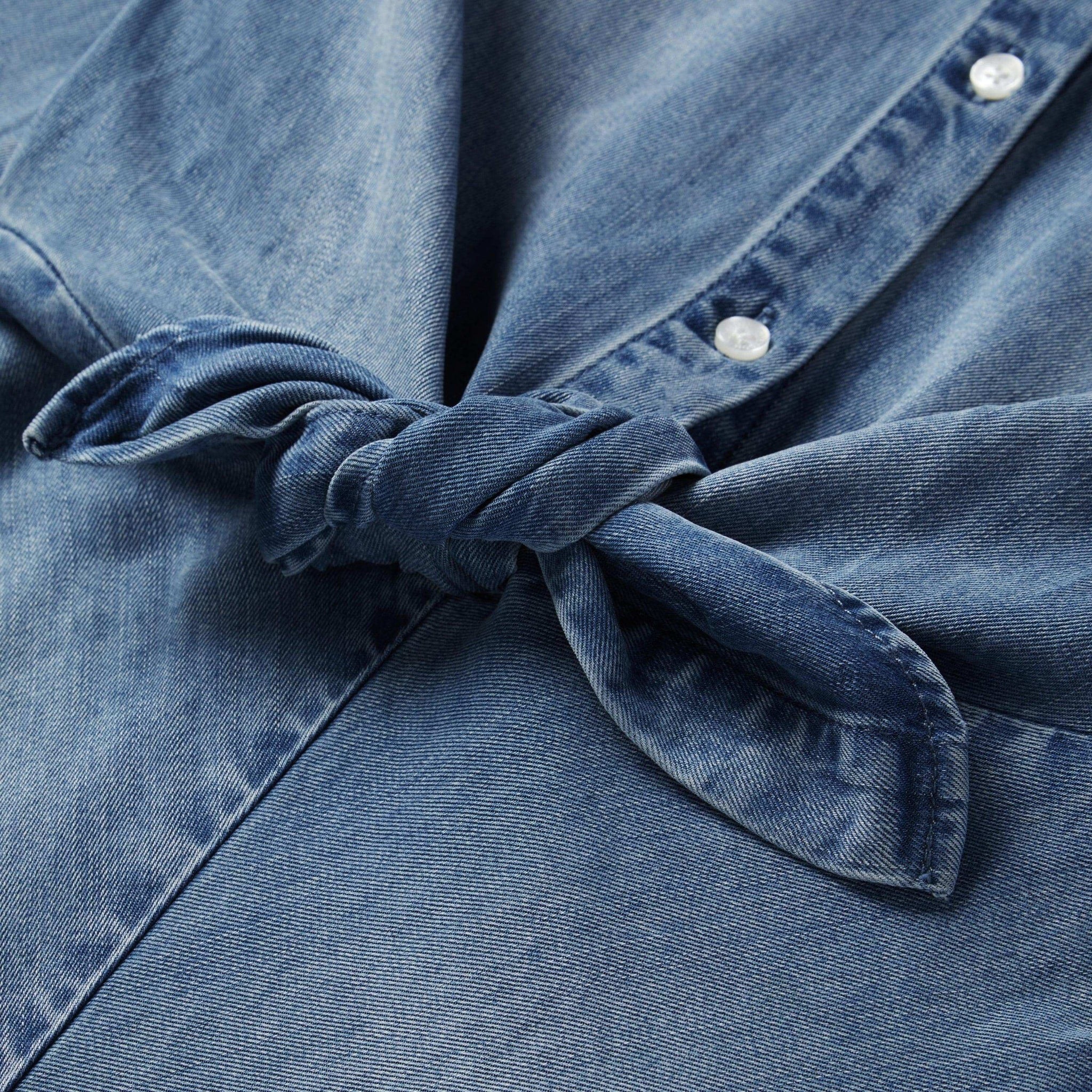 Stetson Denim Tencel Tie-Front Dress - Stetson - Flyclothing LLC