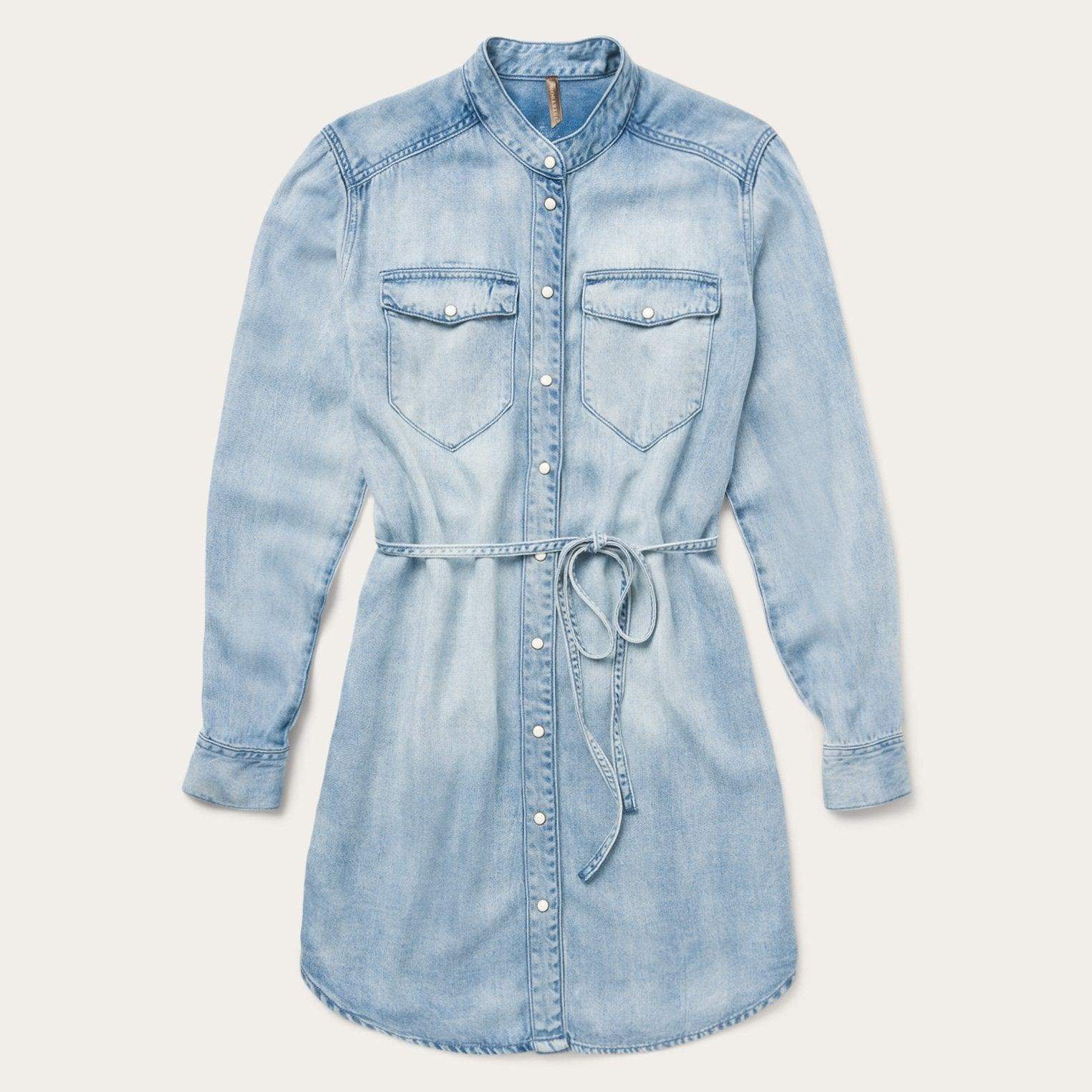 Stetson Long Sleeve Denim Shirt Dress - Stetson - Flyclothing LLC