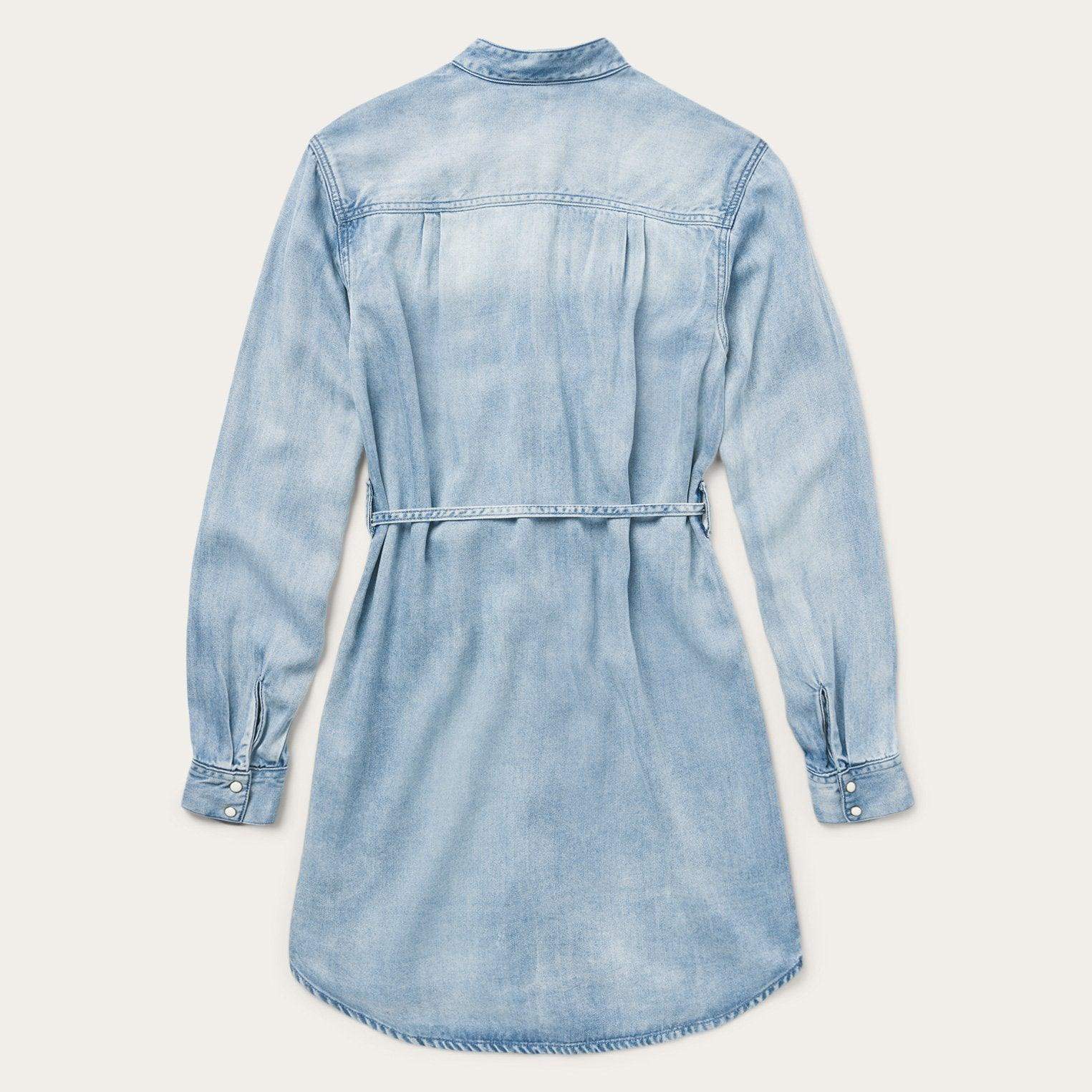 Stetson Long Sleeve Denim Shirt Dress - Stetson - Flyclothing LLC