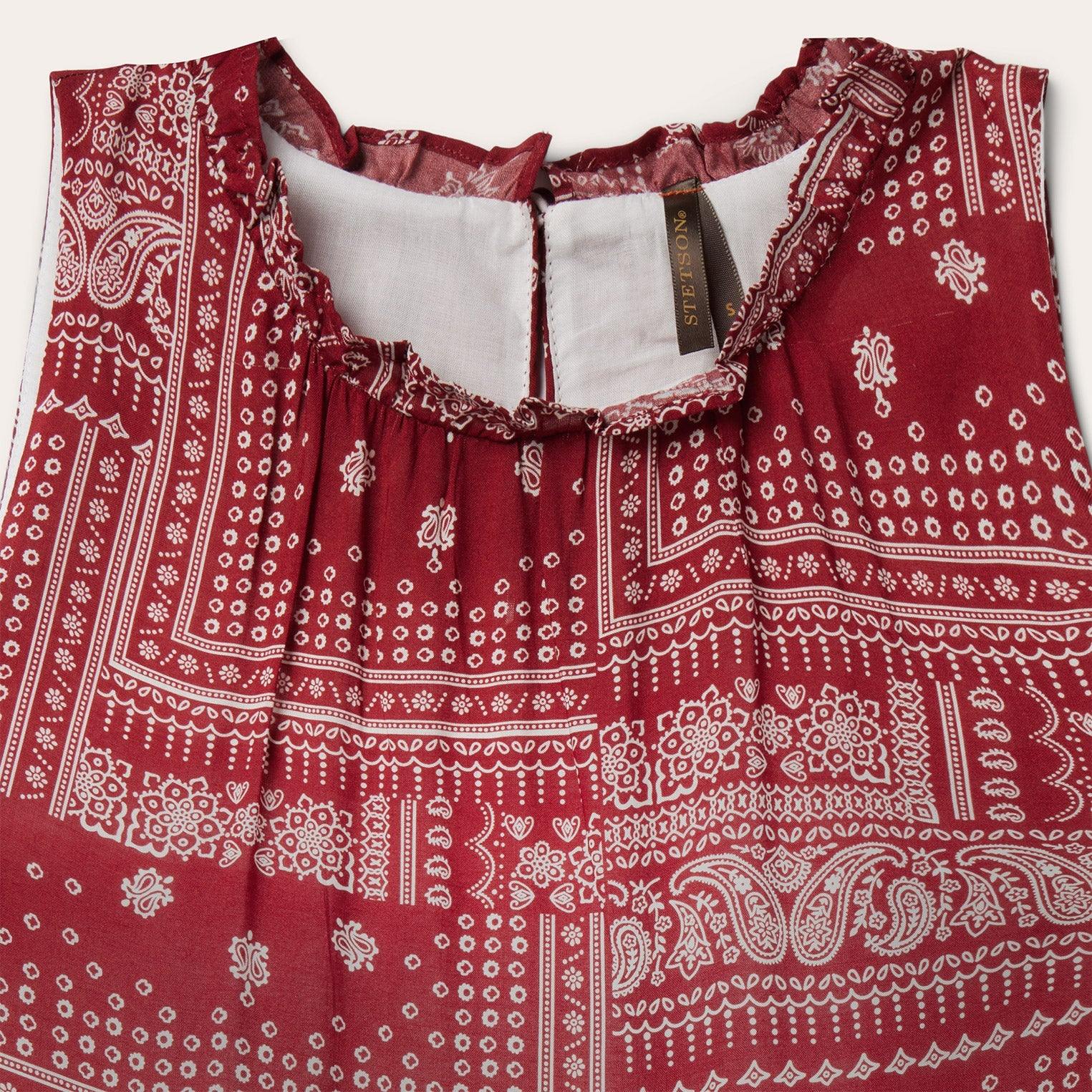 Stetson Red Bandana Patchwork Dress - Flyclothing LLC