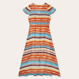 Stetson Sunset Serape Print Rayon Herringbone Wrap Front Dress - Stetson