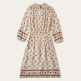 Stetson Gaucho Border Print Rayon Herringbone Dress - Stetson