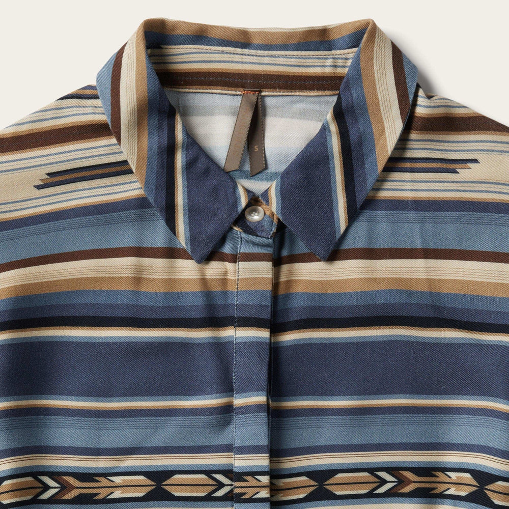 Stetson Indigo Serape Print Rayon Twill Dress - Stetson - Flyclothing LLC