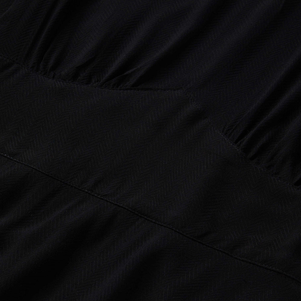 Stetson Black Rayon Herringbone Twill Midi Dress - Stetson - Flyclothing LLC